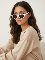 Cream Cat Eye Sunglasses – Women's Retro Vintage-Style Sunglasses