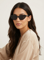 Cream Cat Eye Sunglasses – Women's Retro Vintage-Style Sunglasses