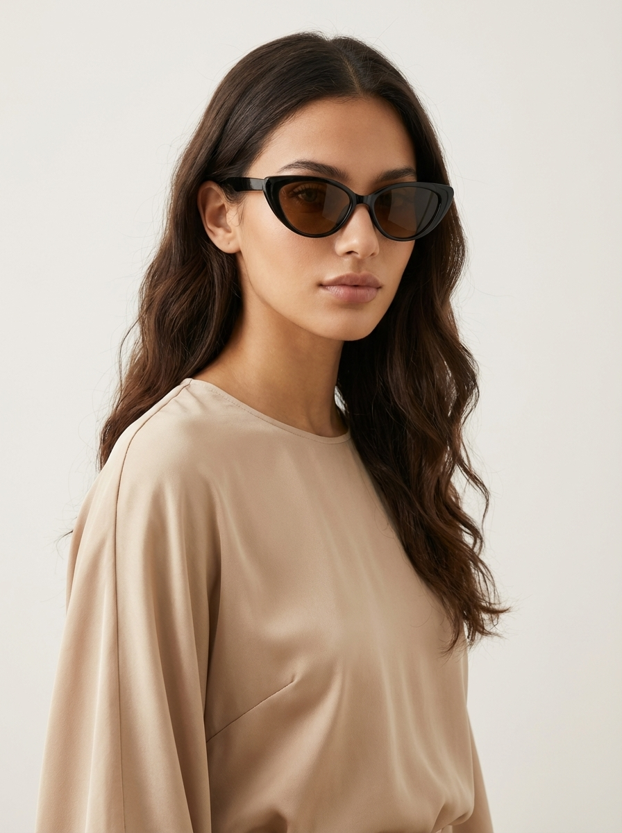 Cream Cat Eye Sunglasses – Women's Retro Vintage-Style Sunglasses
