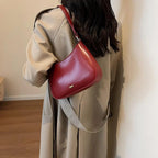 PU Leather Shoulder Bag with Adjustable Strap