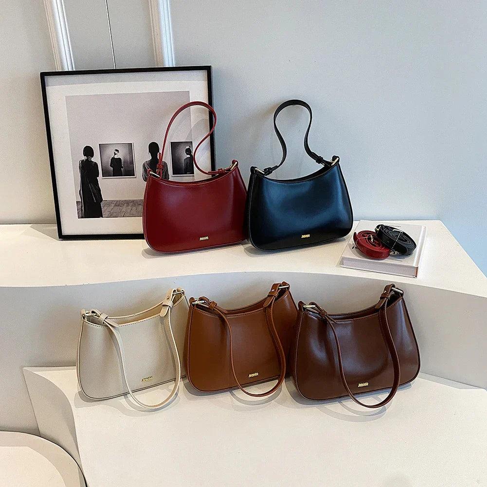 PU Leather Shoulder Bag with Adjustable Strap