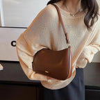 PU Leather Shoulder Bag with Adjustable Strap