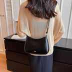 PU Leather Shoulder Bag with Adjustable Strap