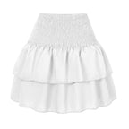 Boho Mini Skirt with Stretch Waistband & Ruffles – Flirty Summer Skirt