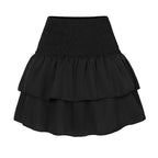 Boho Mini Skirt with Stretch Waistband & Ruffles – Flirty Summer Skirt