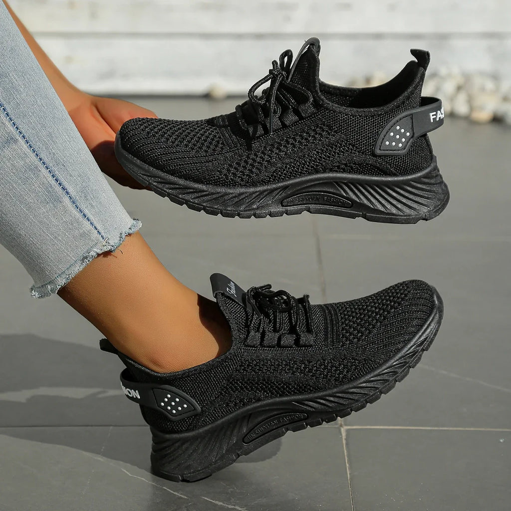Blush Pink Knit Trainer – Effortless Leisure Sneaker | Meave & Ivy