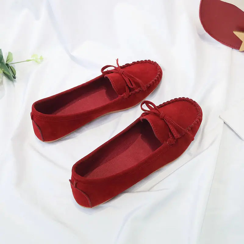 Suede Slip-On Loafer Flat – Effortless Ballet Flat | Meave & Ivy