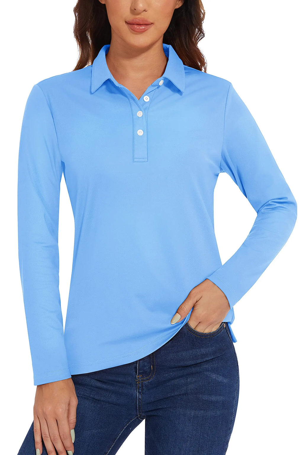 Long Sleeve Golf Polo – Performance Knit, 12 Colours