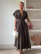 Lace Midi Dress – Elegant V-Neck Summer Dress | Meave & Ivy