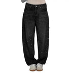 Embellished Wide-Leg Jeans – Sparkling High-Waist Denim | Meave & Ivy