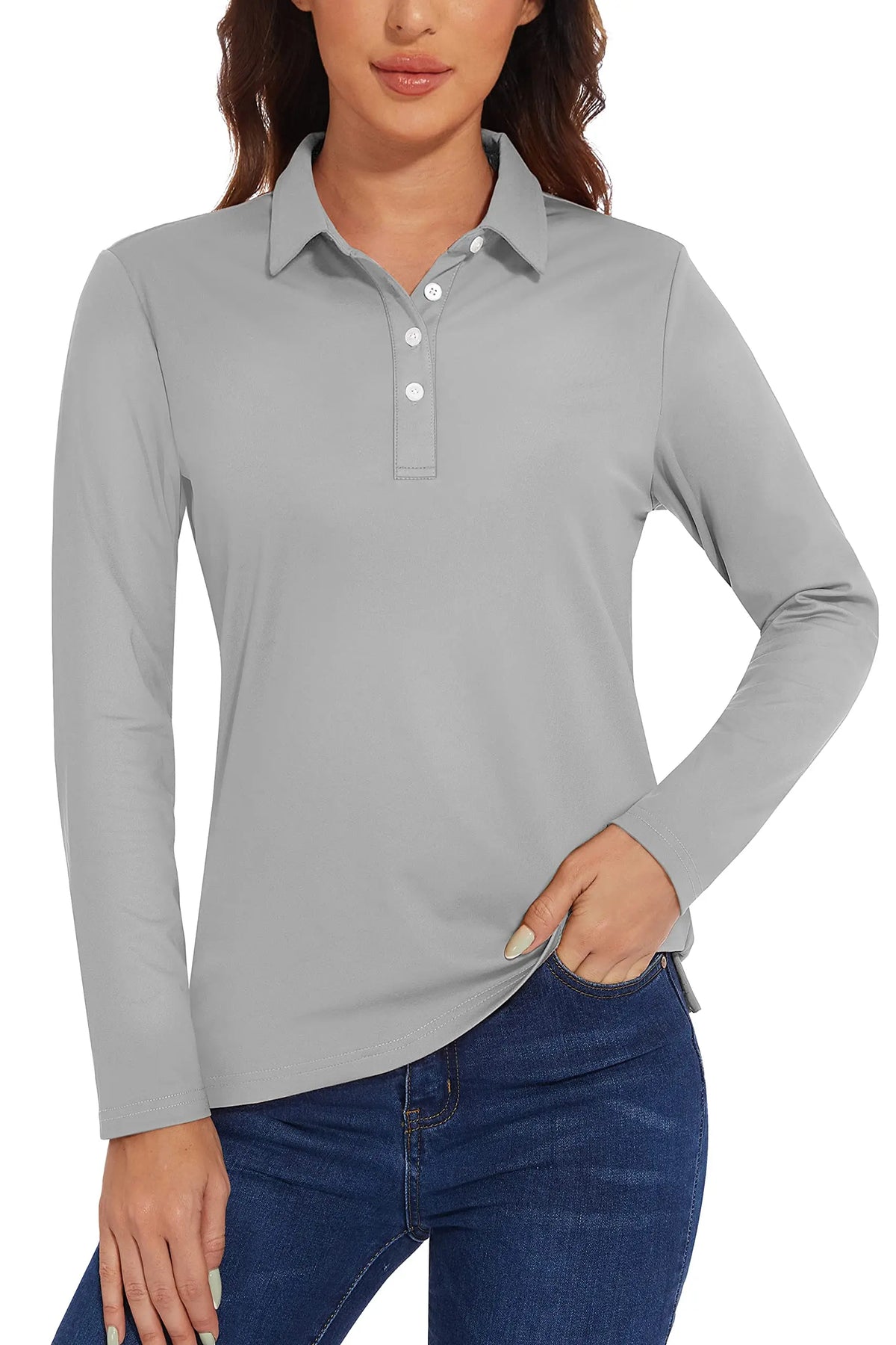 Long Sleeve Golf Polo – Performance Knit, 12 Colours