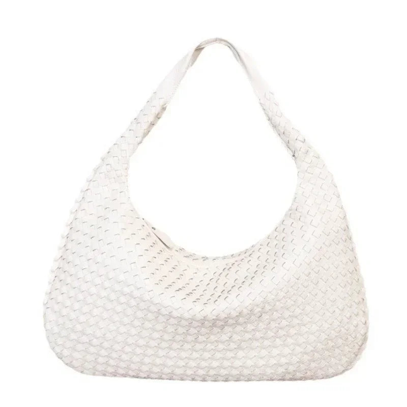 Woven Shoulder Bag with Luxe Braided Design – Textured Handbag