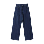 Women's Belted Denim Jacket and Wide-Leg Trousers Set