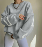 Chicago Print Oversized Sweatshirt – Soft Cotton Blend Streetstyle Jumper