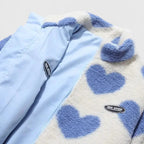 Women's Jacket – Warm Elegant Layering in Black White or Blue White
