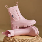 Waterproof Chelsea Rain Boots with Comfort Sole – Women's Wellies