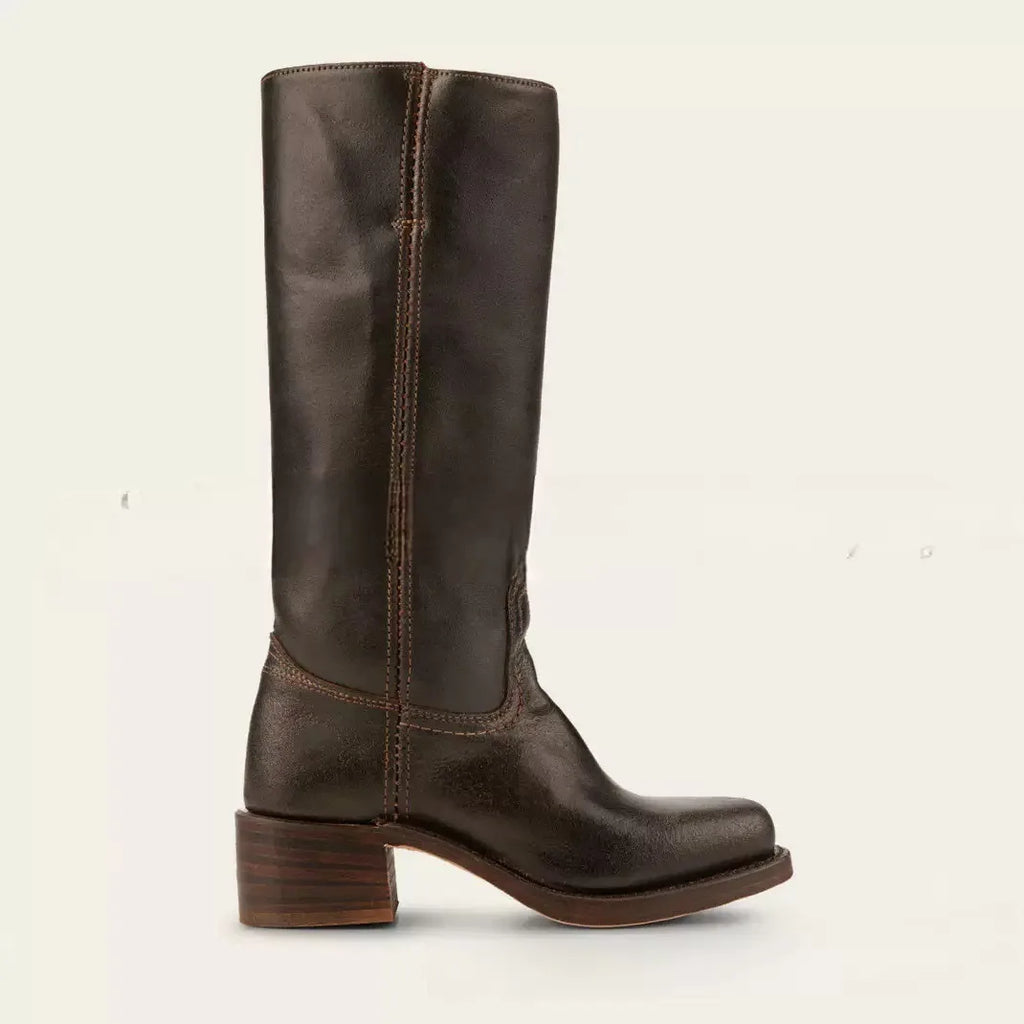 Western Boots with High Shaft & Stacked Heel – Women's Cowboy Boots