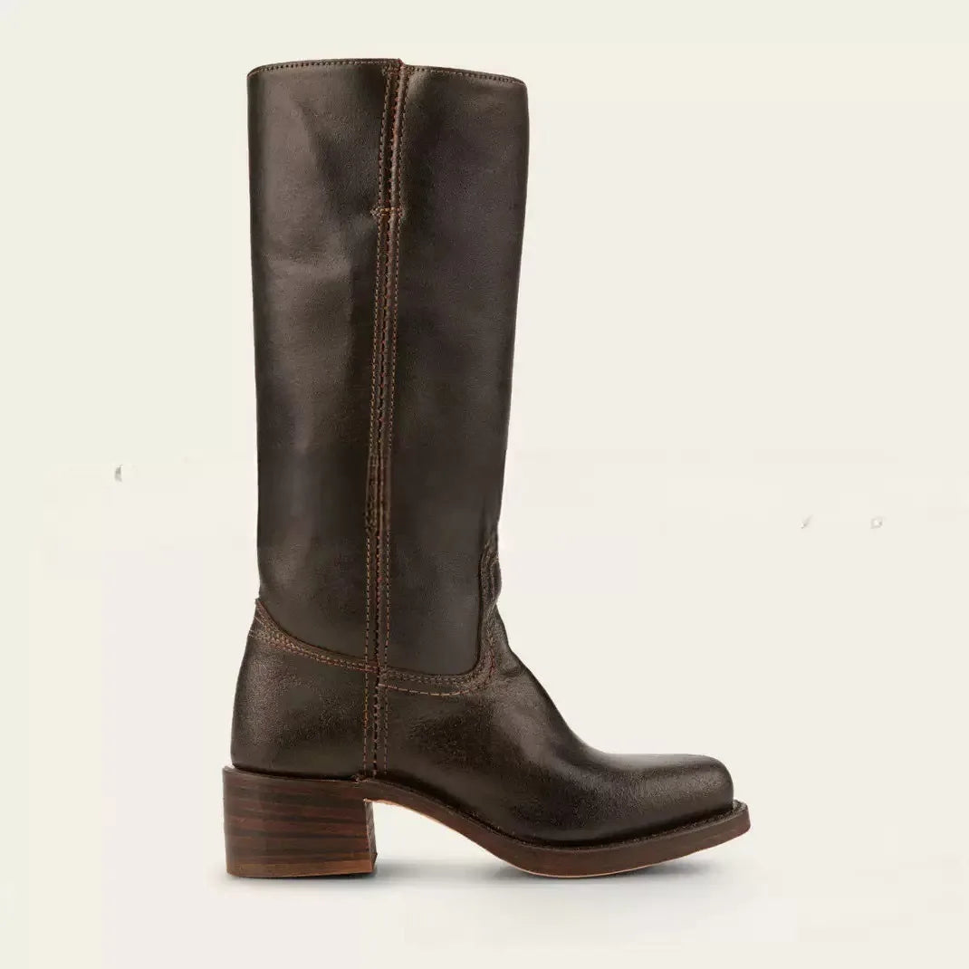 Western Boots with High Shaft & Stacked Heel – Women's Cowboy Boots