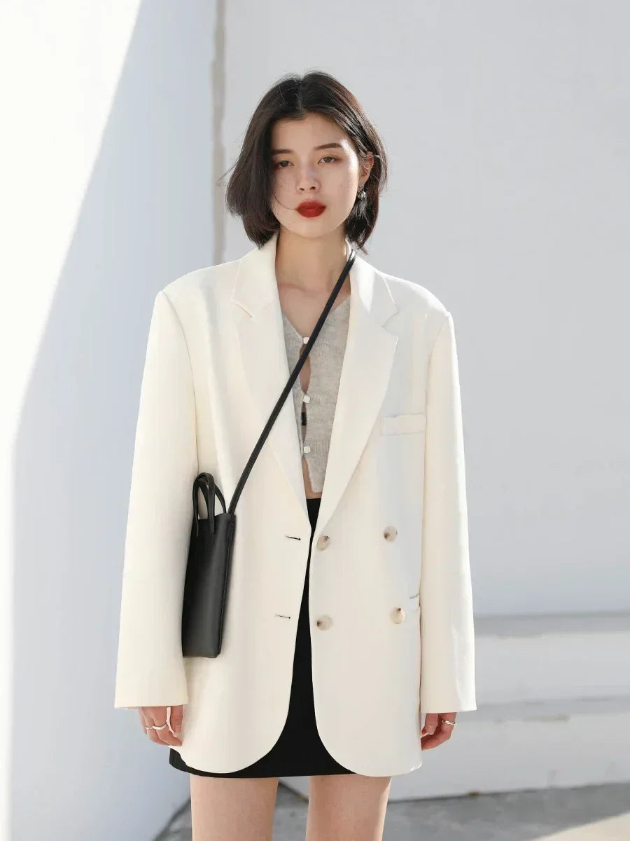 Ivory Classic Blazer – Effortless Tailored Office Jacket | Meave & Ivy