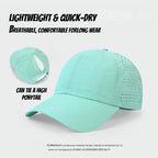 Washed Baseball Cap with Ponytail Opening