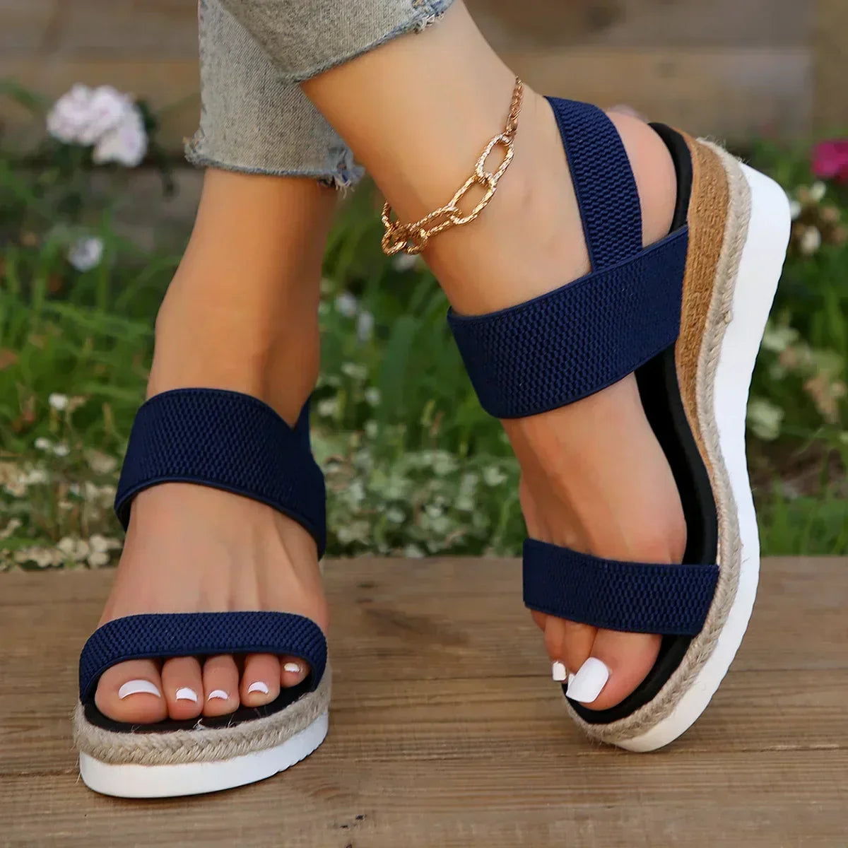 Double-Strap Espadrille Sandals – Summer Flatform Sandal | Meave & Ivy