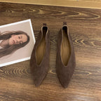 Square-Toe Leather Ballet Flats | Meave & Ivy