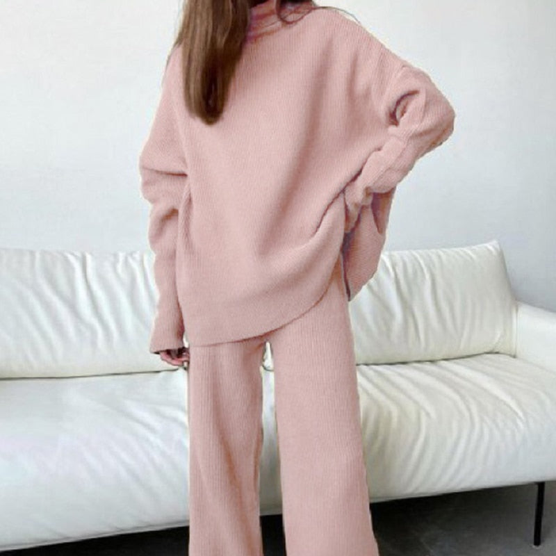 Women's Oversized Knitted Two-Piece Lounge Set