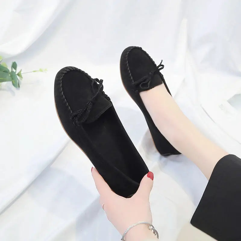 Suede Slip-On Loafer Flat – Effortless Ballet Flat | Meave & Ivy
