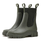 Waterproof Chelsea Rain Boots with Comfort Sole – Women's Wellies