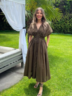 Lace Midi Dress – Elegant V-Neck Summer Dress | Meave & Ivy
