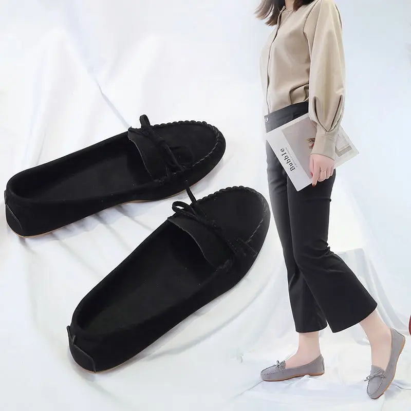 Suede Slip-On Loafer Flat – Effortless Ballet Flat | Meave & Ivy