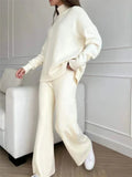 Women's High-Neck Knit Co-Ord Set – Relaxed Longline Pullover