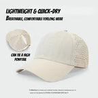 Washed Baseball Cap with Ponytail Opening