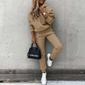 Women's Pullover Hoodie and Jogger Tracksuit Set
