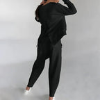 Women's Crew-Neck Sweatshirt and Cargo Jogger Set
