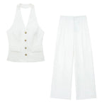 Halter Blazer Vest & Trouser Co-Ord Set – Tailored Suit | Meave & Ivy