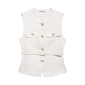 Belted Sleeveless Blazer Vest – Tailored Waistcoat | Meave & Ivy