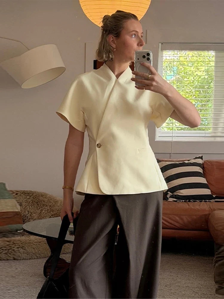 Cinched-Waist Blazer Jacket – Chic Tailored Office Suiting | Meave & Ivy