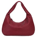 Woven Shoulder Bag with Luxe Braided Design – Textured Handbag