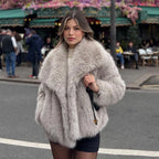 Faux Fur Winter Coat with Wide Collar – Soft Luxury Coat