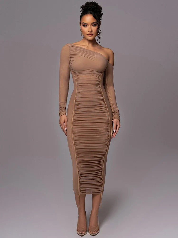 Bodycon Midi Dress – Soft Stretch Evening Dress