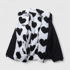 Women's Jacket – Warm Elegant Layering in Black White or Blue White