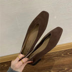Square-Toe Leather Ballet Flats | Meave & Ivy