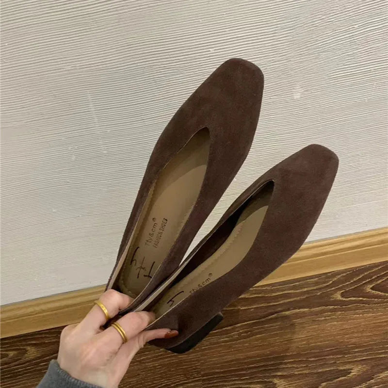 Square-Toe Leather Ballet Flats | Meave & Ivy
