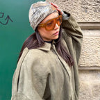 Cropped Suede Look Jacket with Shoulder Epaulettes – Women's Utility Jacket
