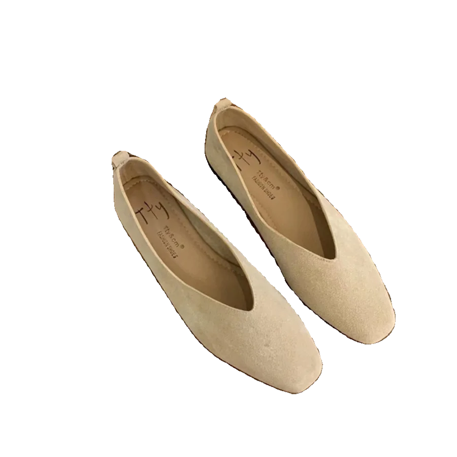 Square-Toe Leather Ballet Flats | Meave & Ivy