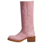 Western Boots with High Shaft & Stacked Heel – Women's Cowboy Boots