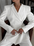 Monochrome Backless Blazer Coat – Sculpted Statement Tailoring | Meave & Ivy