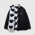 Women's Jacket – Warm Elegant Layering in Black White or Blue White