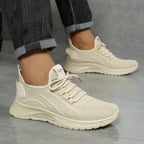 Blush Pink Knit Trainer – Effortless Leisure Sneaker | Meave & Ivy